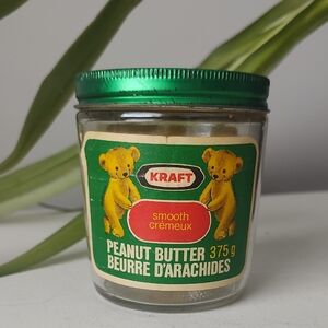 Kraft Smooth Peanut Butter 375G Vintage Glass Jar